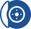 Worn or damaged brake discs